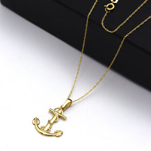 Real Gold Plain Anchor Necklace - Model 0216 CWP 1964