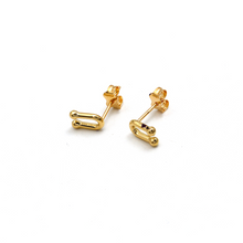 Real Gold 3D GZTF Hardware Small U Link Stud Earring Set E1852