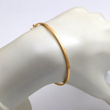 Real Gold Thin Plain Maze Hoop Bangle 1017/2 - (SIZE 19) BA1578