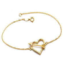 Real Gold Heart with Arrow Bracelet 9650 (17 C.M) BR1875