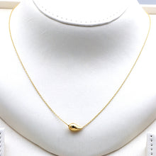 Real Gold 3d Teardrop Two-Sided Necklace 1471 (45 C.M) N1527