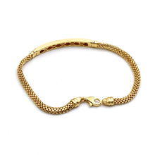 Real Gold Stone Plain Chain Thick Unisex Bracelet (17 C.M) - Model GZJCT4919 BR1751