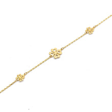 Real Gold 3 Flowers Adjustable Size Bracelet - Model 9810 BR1726