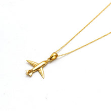 Real Gold Mini Airplane Jet Necklace 0129 CWP 2026