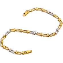 Real Gold GZTF 2 Color Hardware Solid Chain Bracelet YW-4566 (19 C.M) BR1594