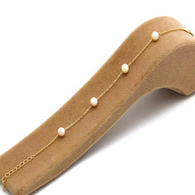 سوار من الذهب الحقيقي 4 لؤلؤ 5 مم 1525 (19 سم) BR1853