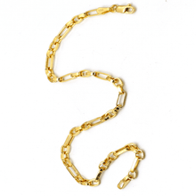 Real Gold 3 MM Thick Cable Link Chain Bracelet Unisex 5662 (20 C.M) BR1612