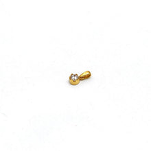 Real Gold Round Stone Design Pendant 0493 P 1939