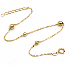 Real Gold 4 Ball Adjustable Size Bracelet 6124 BR1627