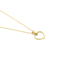 Real Gold Plain Heart Necklace - Model 0271 CWP 1978