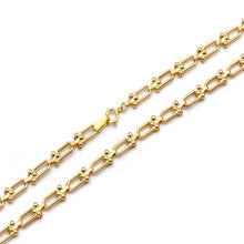 Real Gold GZTF Hardware Solid Textured Chain Necklace 4725 (40 C.M) CH1277