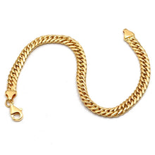 Real Gold Solid Thick Wide Chain Men and Unisex Bracelet (20 cm) - Model BR1686