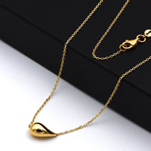 Real Gold 3d Teardrop Two-Sided Necklace 1471 (45 C.M) N1527