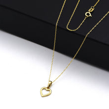 Real Gold Center Hook Heart Necklace - Model 0274 CWP 1988