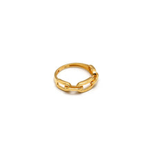 Real Gold Plain Paper Clip Ring 7494 (SIZE 8) R2453