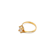 Real Gold Twisted Stone Ring 0255 (Size 10) R2486