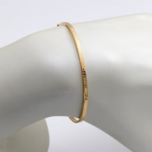 Real Gold Thin Plain Maze Hoop Bangle 1017/2 - (SIZE 19) BA1578