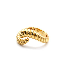 Real Gold Twisted Ring 0194 (Size 8) R2823