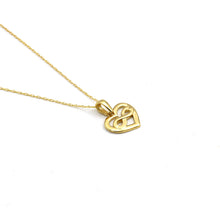 Real Gold Infinity Heart Necklace - Model 0166 CWP 1977