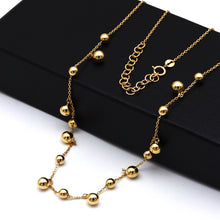 Real Gold 17 Dangler Balls Adjustable Size Necklace (40+5 = 45 C.M) 2302 N1543