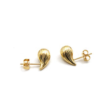 Real Gold Lined Teardrop Stud Earring Set 9138/5 E1902