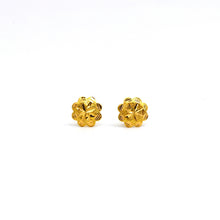 Real Gold Flower Studs with Long Screw Tops Perfect for Ear and Nose Piercings E1890