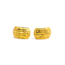 Real Gold Carved Studs with Long Screw Tops Perfect for Ear and Nose Piercings E1893