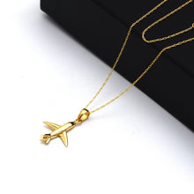 Real Gold Mini Airplane Jet Necklace 0129 CWP 2026