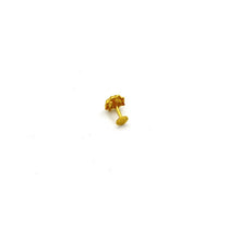 Real Gold Flower Flat Back Nose Piercing With Screw lock NP1026