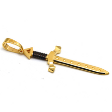 قلادة رجالية من الذهب الحقيقي على شكل خنجر كبير وسيف P 1900 1393