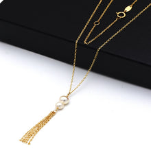 Real Gold 2 Pearl Adjustable Size Necklace (45 cm) 0434 N1509