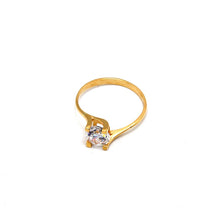 Real Gold Twisted Stone Ring 0255 (Size 7.5) R2484