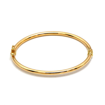 Real Gold Plain Calendar Pipe Bangle 1063 (SIZE 27) BA1671