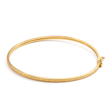 Real Gold Thin Plain Maze Hoop Bangle 1017/2 - (SIZE 26) BA1655