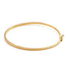 Real Gold Thin Plain Maze Hoop Bangle 1017/2 - (SIZE 19) BA1578