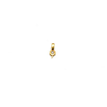 Real Gold Pendant with Small Flower and Stone Design - Model 0063 P 1949