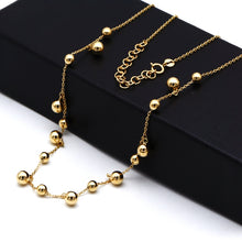 Real Gold 17 Dangler Balls Adjustable Size Necklace (40+5 = 45 C.M) 2302 N1543