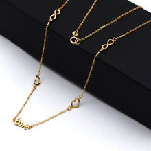 Real Gold Infinity Heart Love Necklace 1177 (40 C.M) N1530