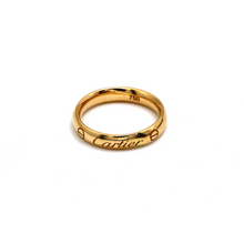 خاتم فاخر للخطوبة والزواج من الذهب الحقيقي بتصميم بسيط GZCR 0081-1 (مقاس 6.5) R2430