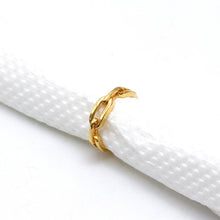 Real Gold Plain Paper Clip Ring 7494 (SIZE 7) R2452