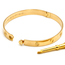 Real Gold Solid Screw Bangle GZJCTBLZ0209 - (SIZE 20) BA1558