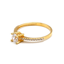 Real Gold Timeless Solitaire Stone Ring 0316 (Size 8) R2783