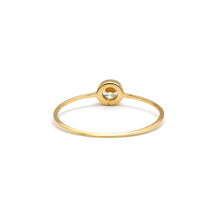 Real Gold Minimal Glow Stone Ring 0043 (Size 7.5) R2796