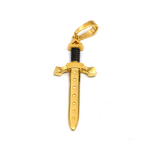 قلادة رجالية من الذهب الحقيقي على شكل خنجر كبير وسيف P 1900 1393