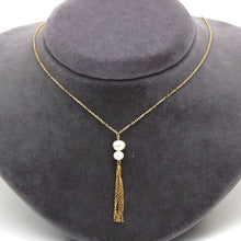 Real Gold 2 Pearl Adjustable Size Necklace (45 cm) 0434 N1509