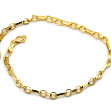 Real Gold 3 MM Thick Cable Link Chain Bracelet Unisex 5662 (20 C.M) BR1612