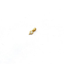 Real Gold Pendant with Small Flower and Stone Design - Model 0063 P 1949