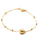 Real Gold 1 Teardrop with Textured Roller Adjustable Size Bracelet (16+3 = 19 C.M) 1676 BR1886