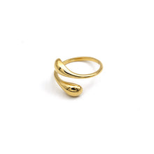 Real Gold Plain Water Drop Ring 7075 (SIZE 9) R2537