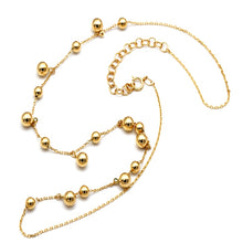 Real Gold 17 Dangler Balls Adjustable Size Necklace (40+5 = 45 C.M) 2302 N1543